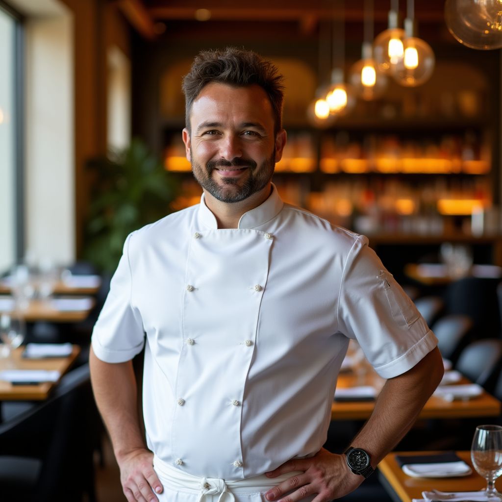 Emprendedor gastronómico en su restaurante